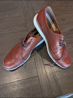 Men's Casual Wingtip Leather Shoes - Brown
